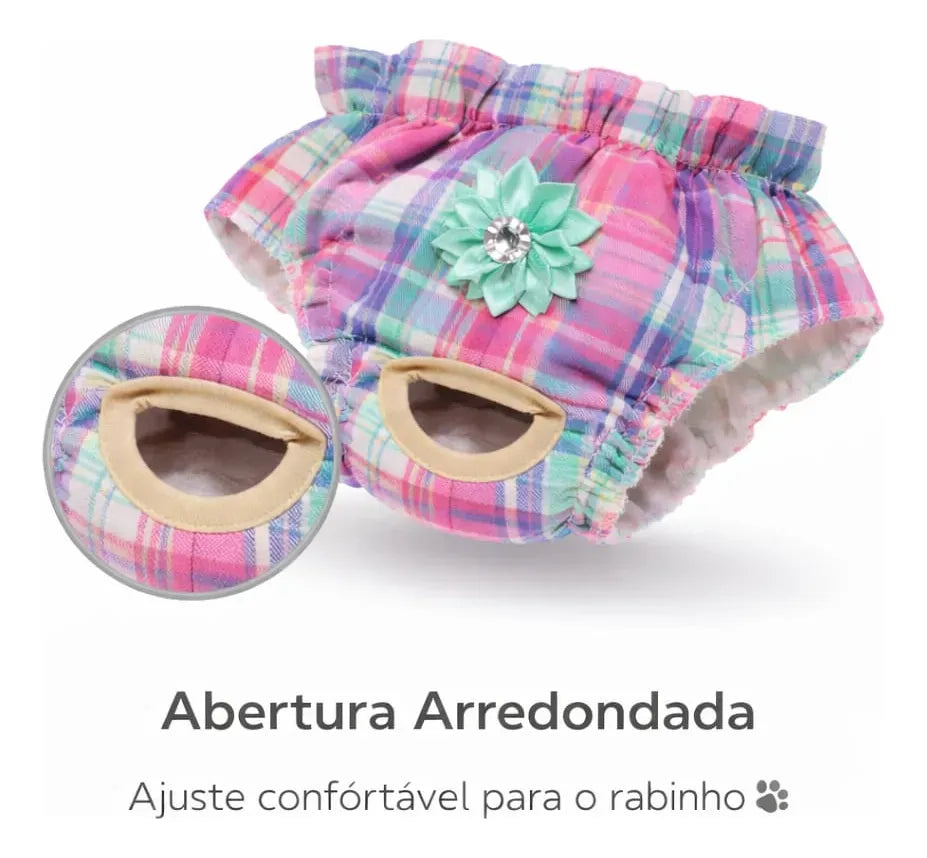 Calcinha Pet Higiênica com 5 Absorventes