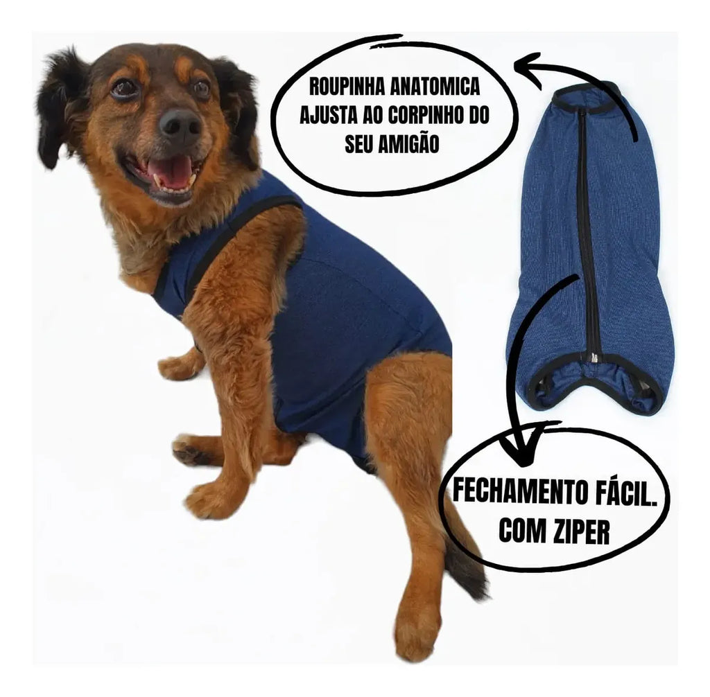 Roupa Pós-Cirúrgica Pet Unissex (Machos e Fêmeas) - Do Tam. 00 ao 10