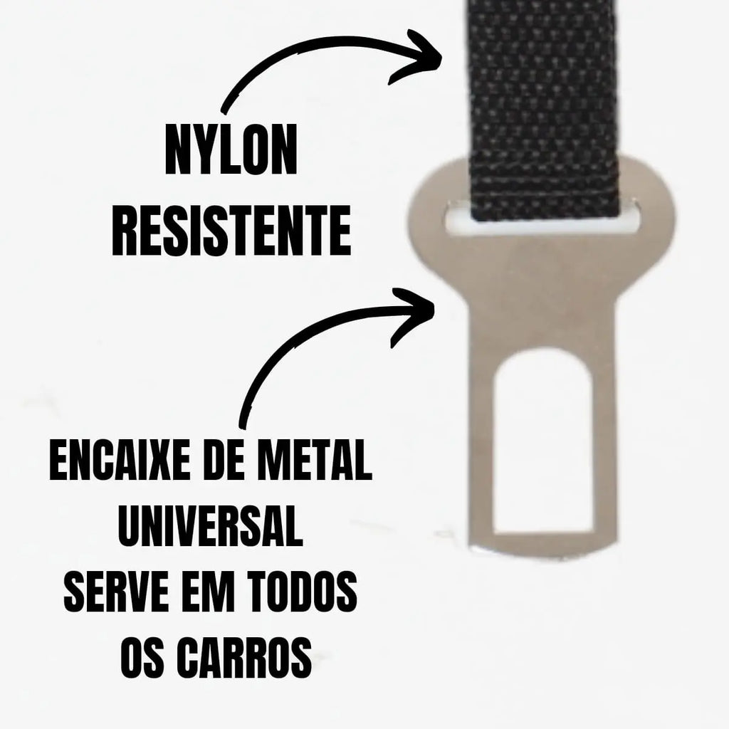 Cinto Segurança Coleira Pet Universal Cachorro Gato Cor Preto