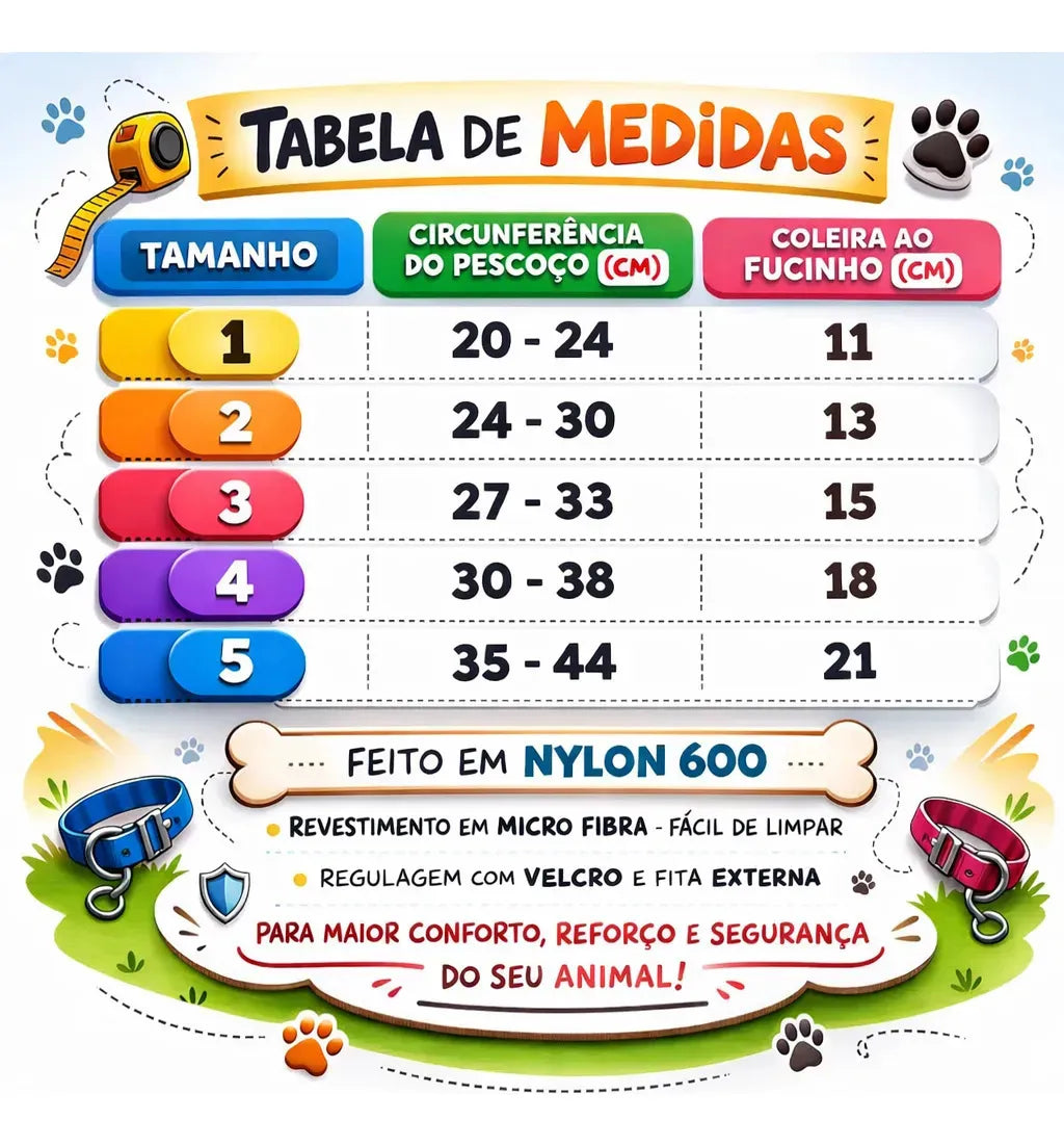 Cone Colar Elizabetano para Cães e Gatos Ajustável